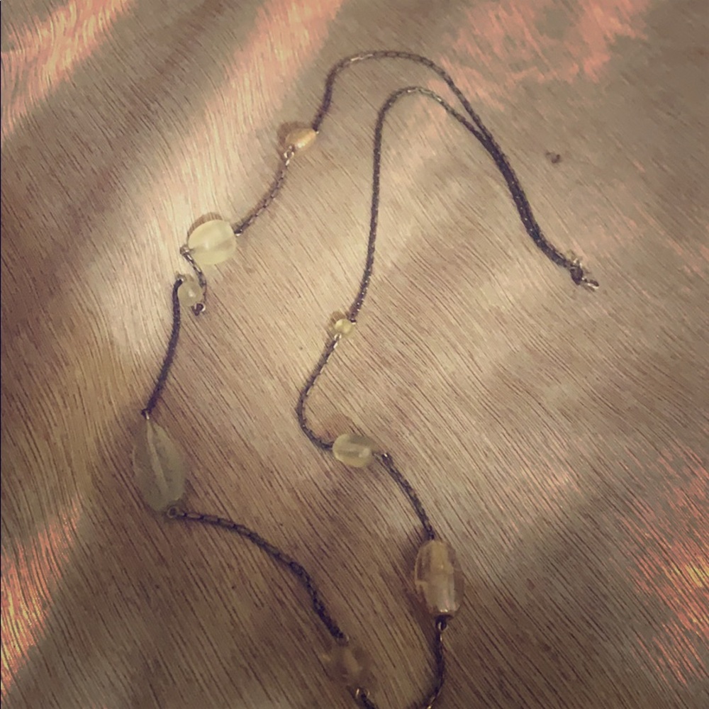 Long beaded work or play necklace